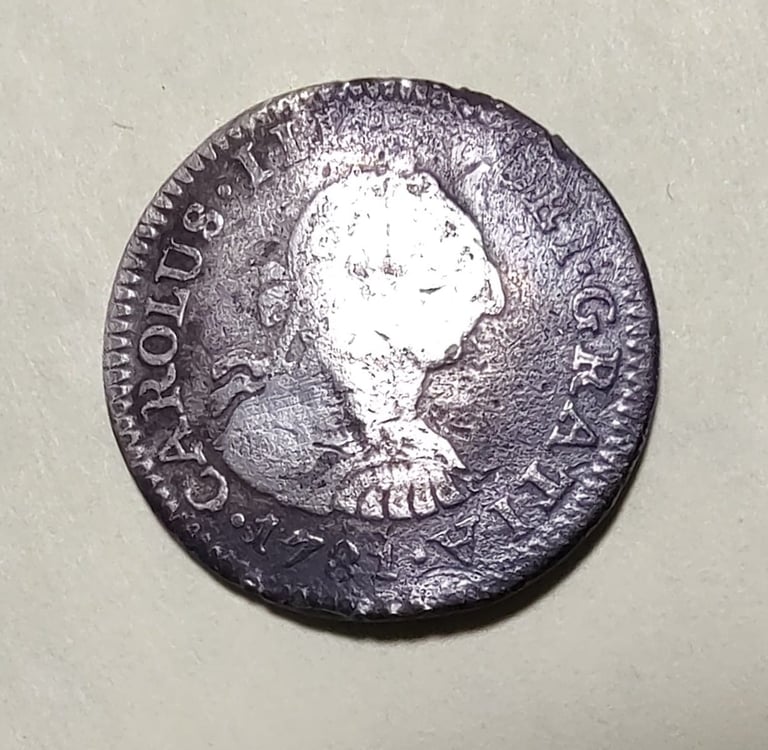 1781 Carlos Piece of 8 Silver Pillar Dollar