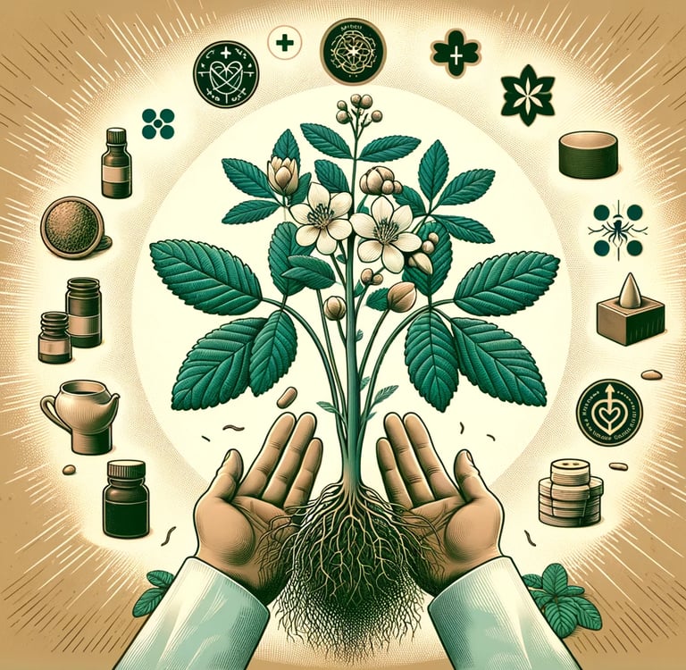 a person holding a plant with a plant in it