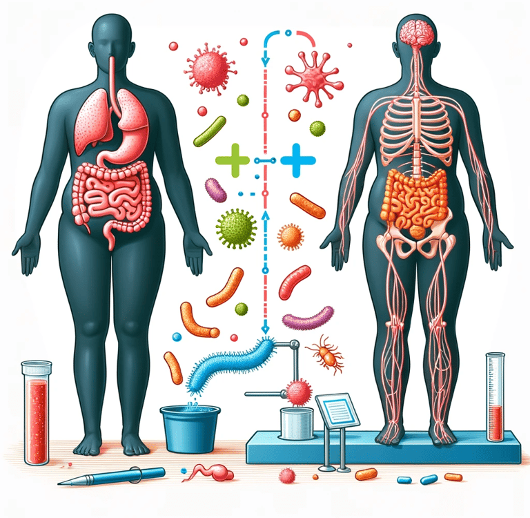 a man and woman with a microscope and a microscope