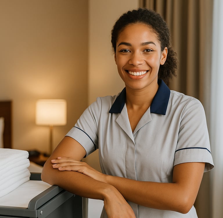 “Commercial cleaning team providing janitorial services for offices