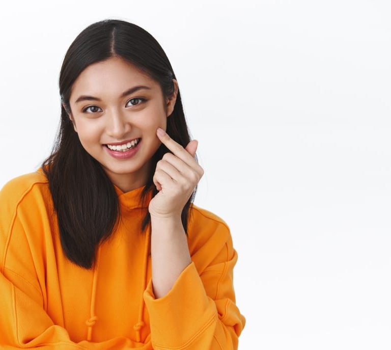 cheerfull and beautiful girl