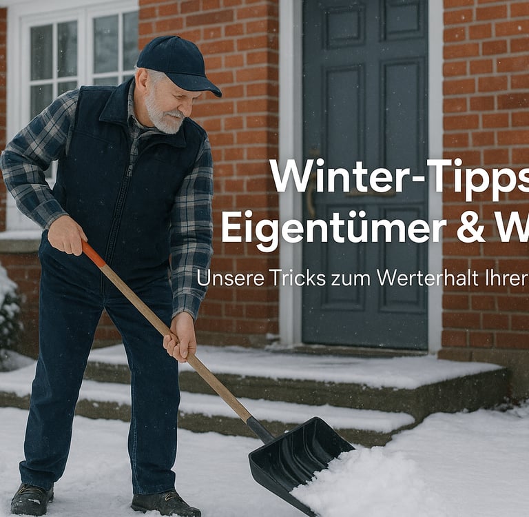 a man with a shovel and a shovel in the snow