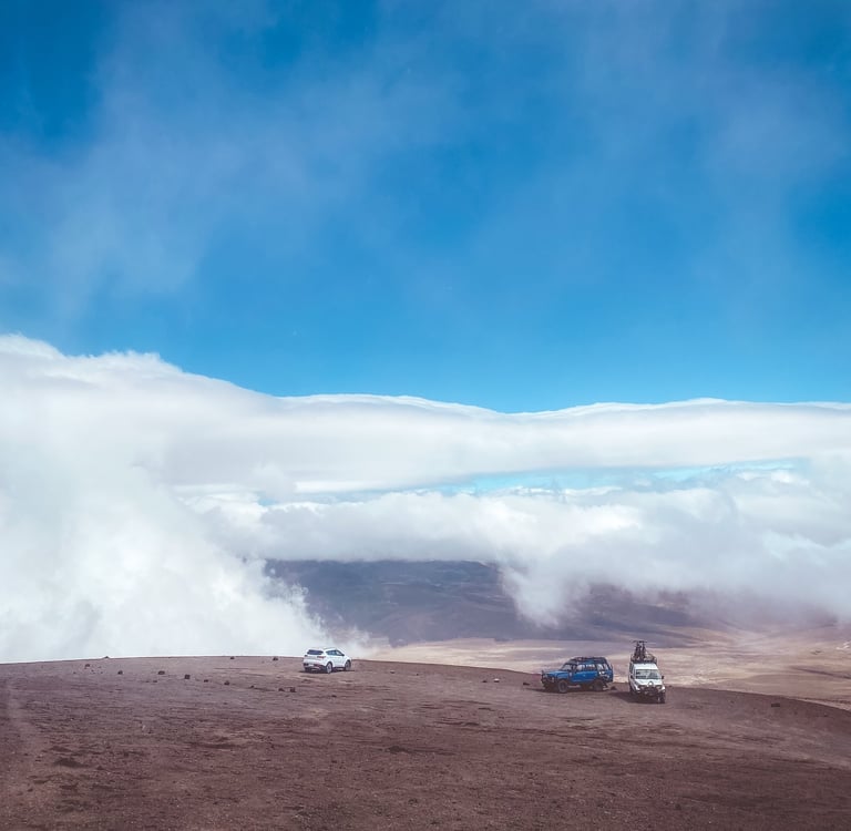 Startin point of Cotopaxi summit with Secret Garden Hotel in Ecuador