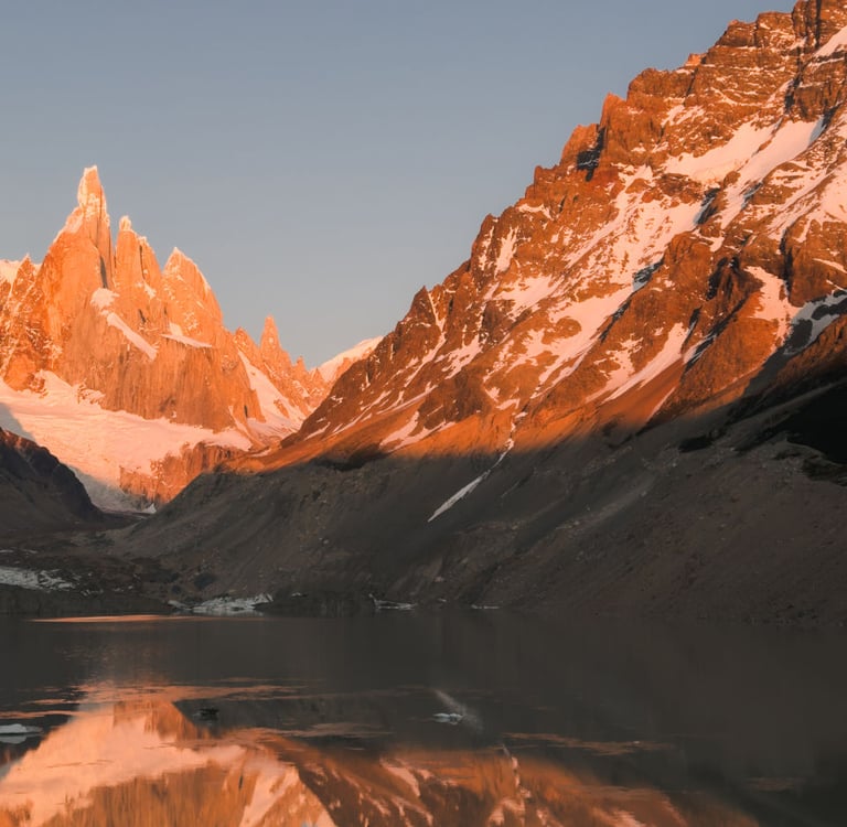 Sunrise over Torre Lagoon and  Fitz Roy