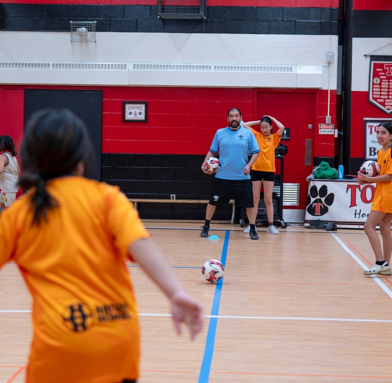 MVB FC soccer players and coach training Soccer School in Mississauga