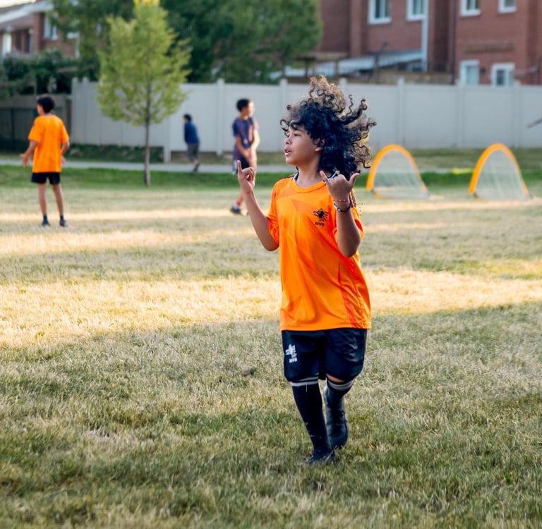 Kids soccer training developing confidence and life skills