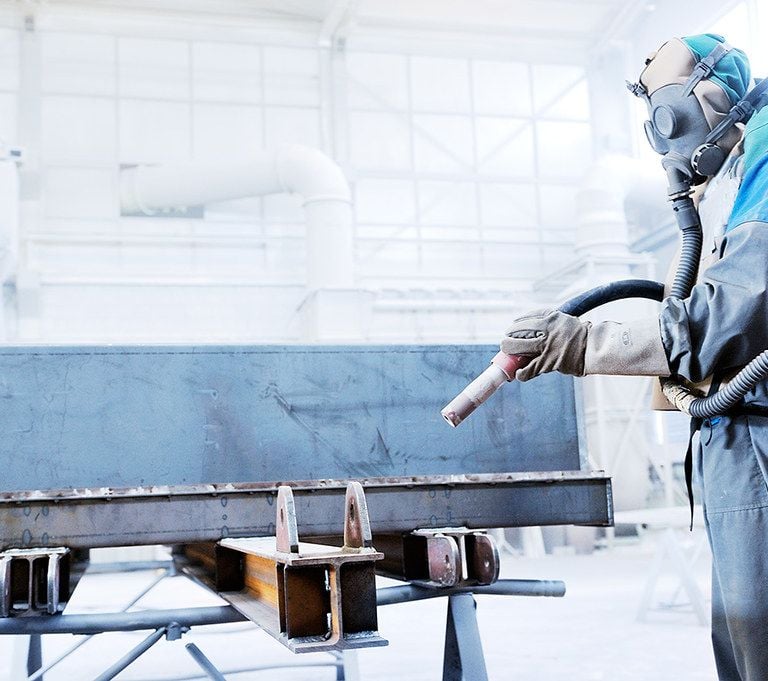 Sandblasting dengan Pasir Silika