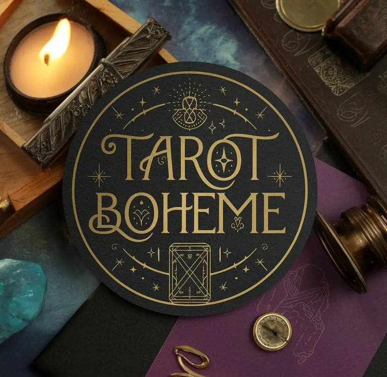Logo Tarot boheme avec bougie