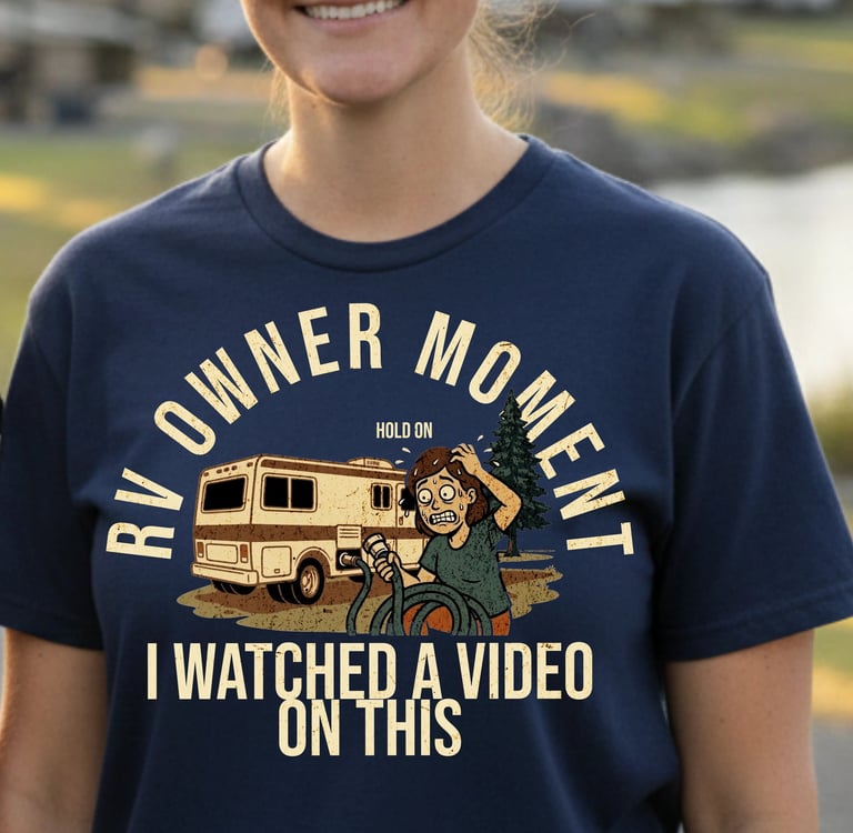 RV Owner Moment I Watched a Video On This funny camping shirt by Horacio & Visconti — navy Comfort C