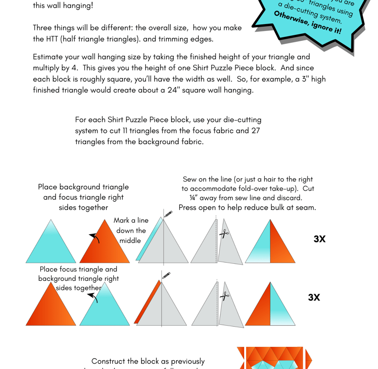 Using Die-Cut 60 triangles for HTTs