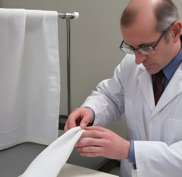 Audinys tyrėjo rankose