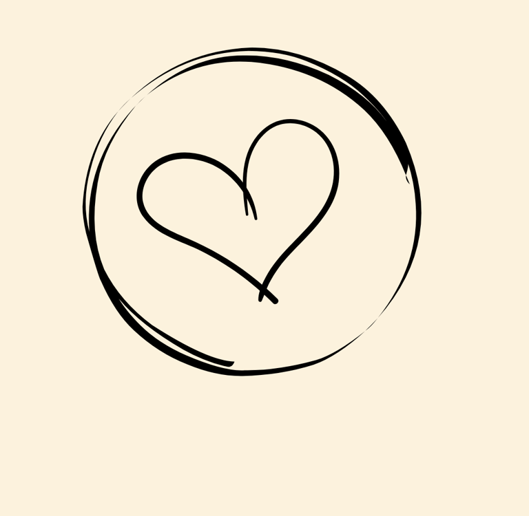 a heart shaped heart in a circle 