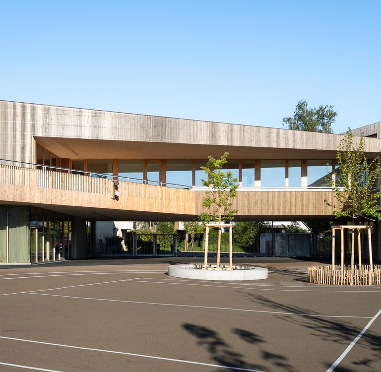 vue de la façade principale de l'extension