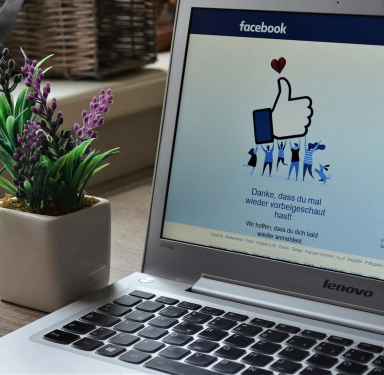 Open laptop for learning German