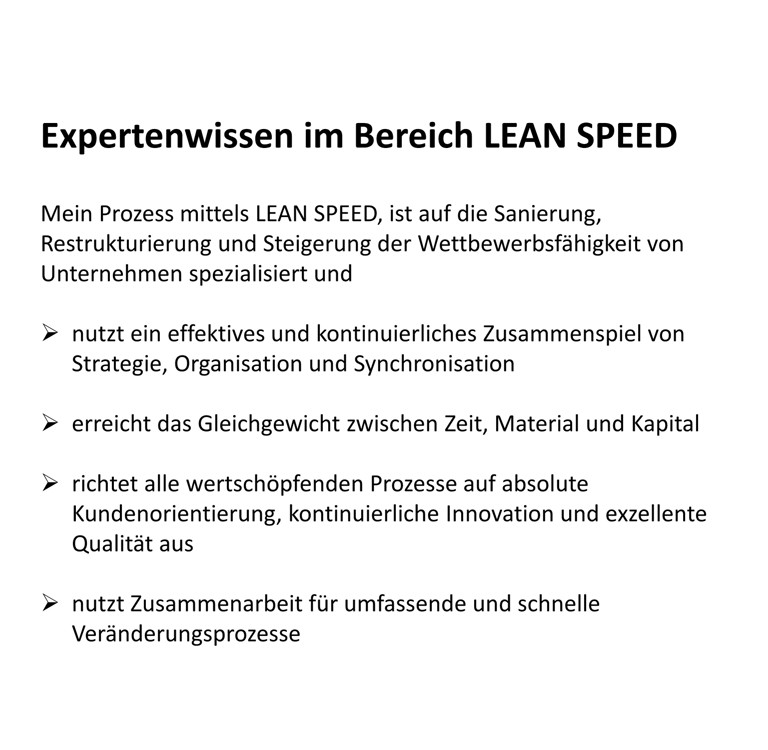 Expertenwissen im Bereich Lean Management