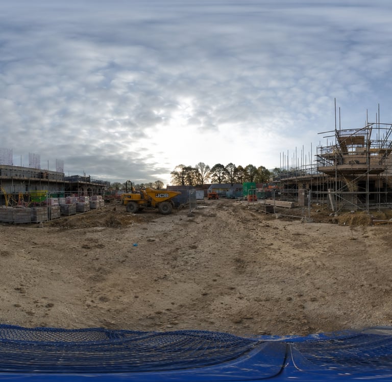     360 camera content for construction progress monitoring