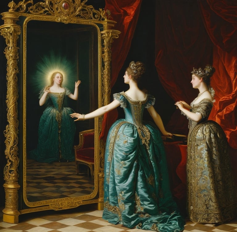 woman seeing her higher self 