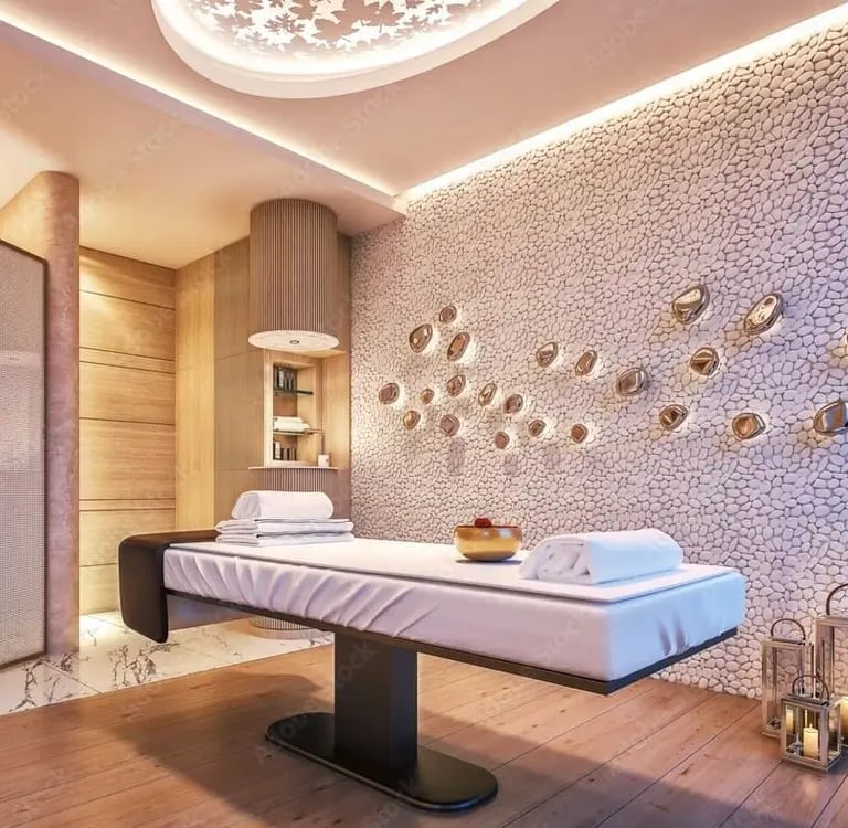 cabine de soin d'un spa haut de gamme