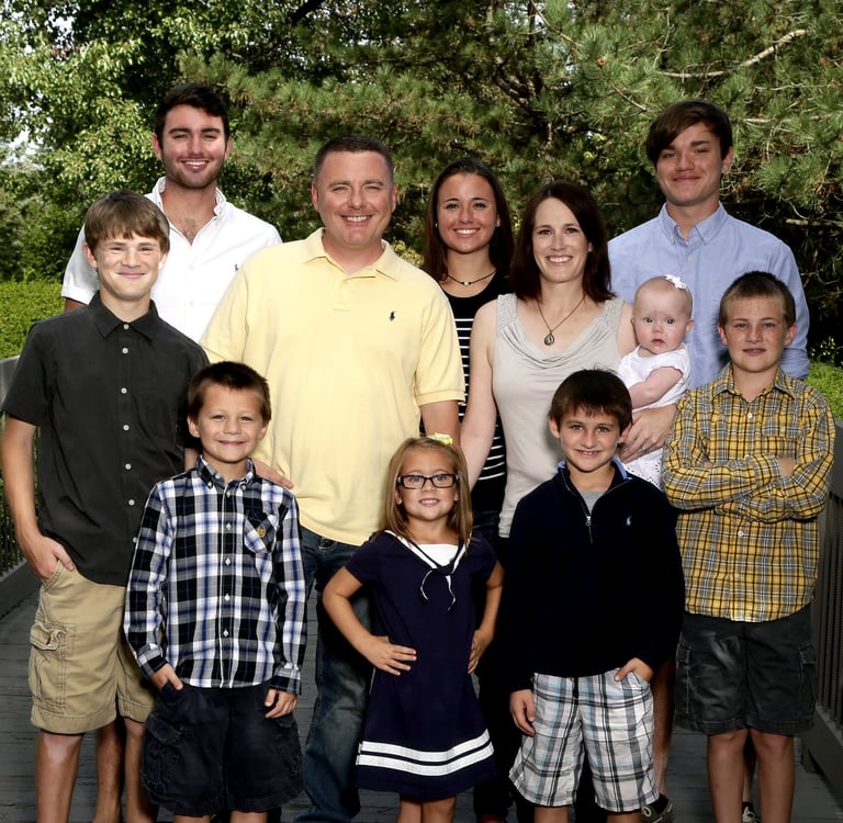 Shawn Kaeser and his family