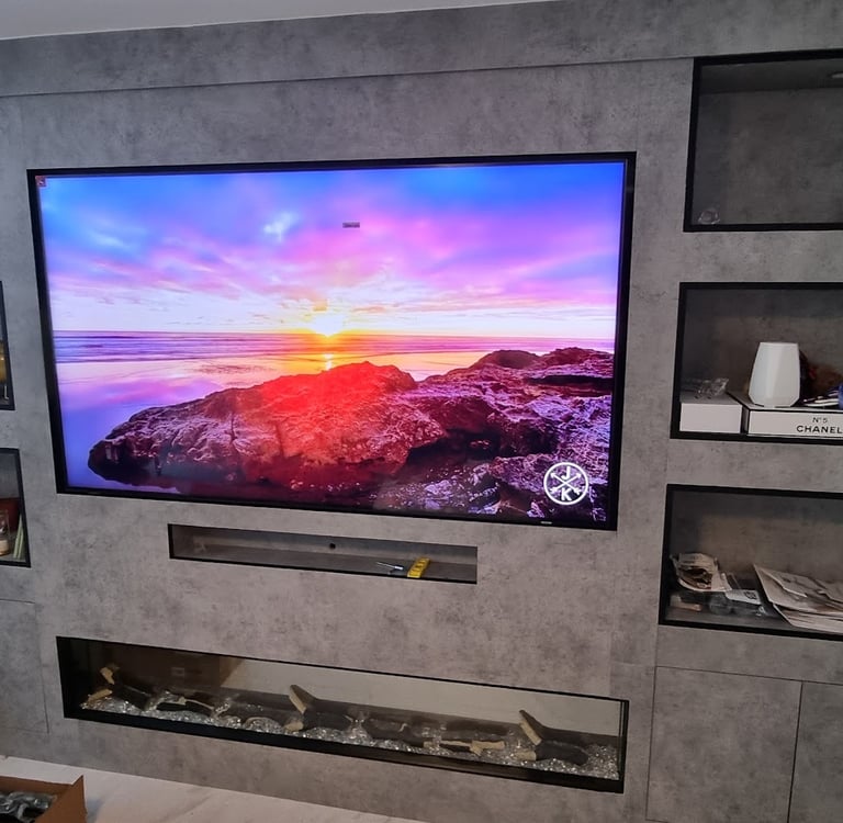 SKY Glass television wall mount installation