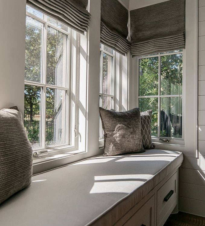 Custom Flat Roman Shades Fabricut Fabric