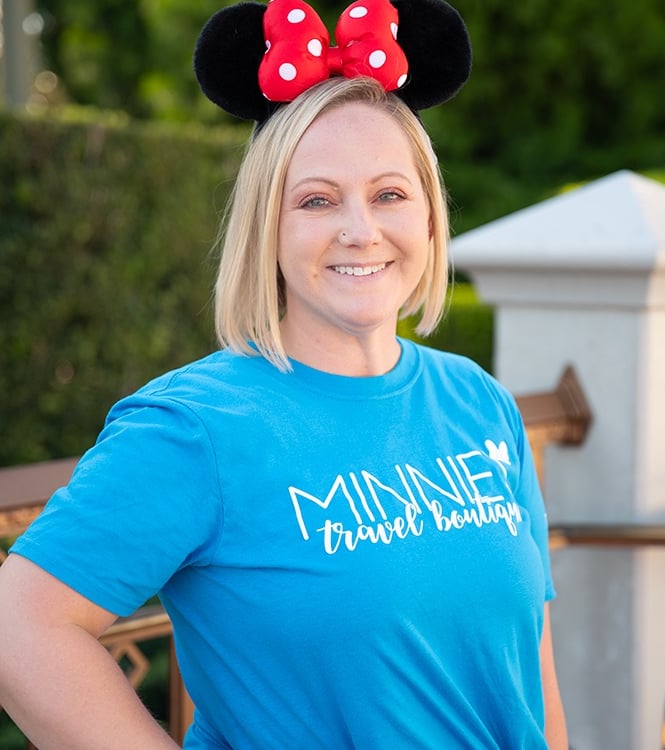 Amy Haskell pictured at Disney's Magic Kingdom® Park.