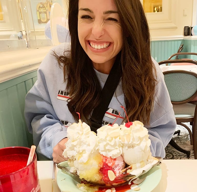 Jessica Henderson pictured inside Beaches and Cream at Walt Disney World®.