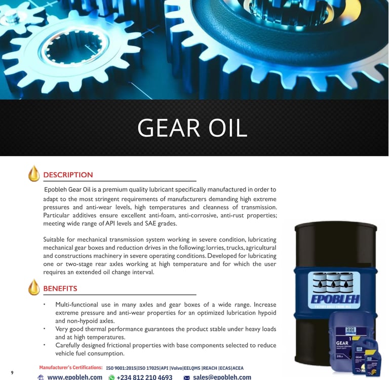 Gear oil wholesale supplier in the UAE
