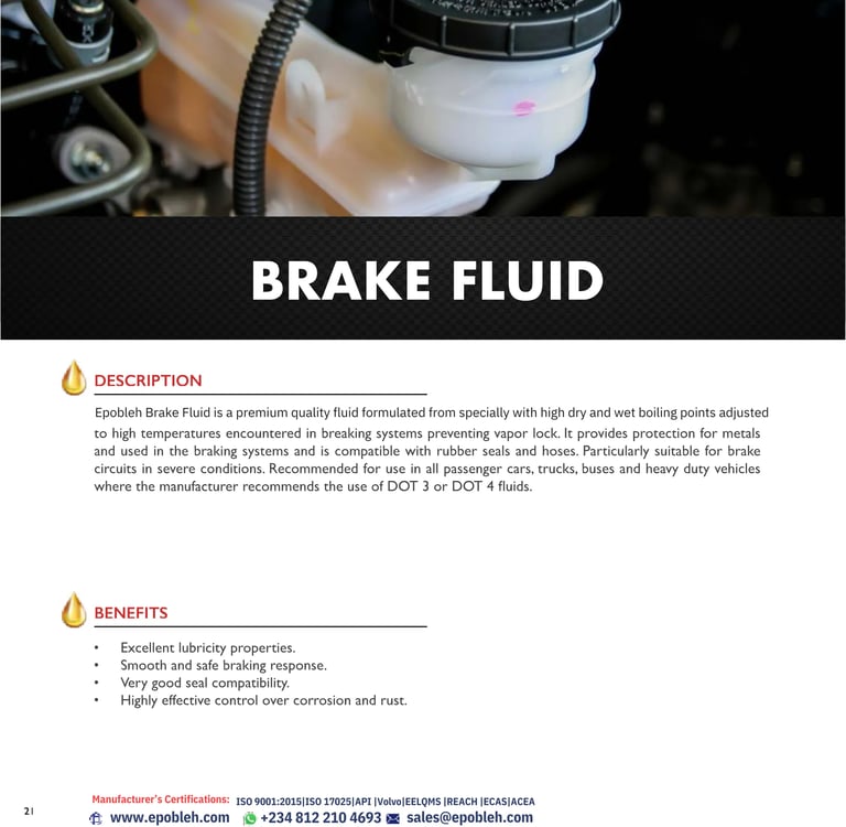 Wholesale brake fluid in the UAE