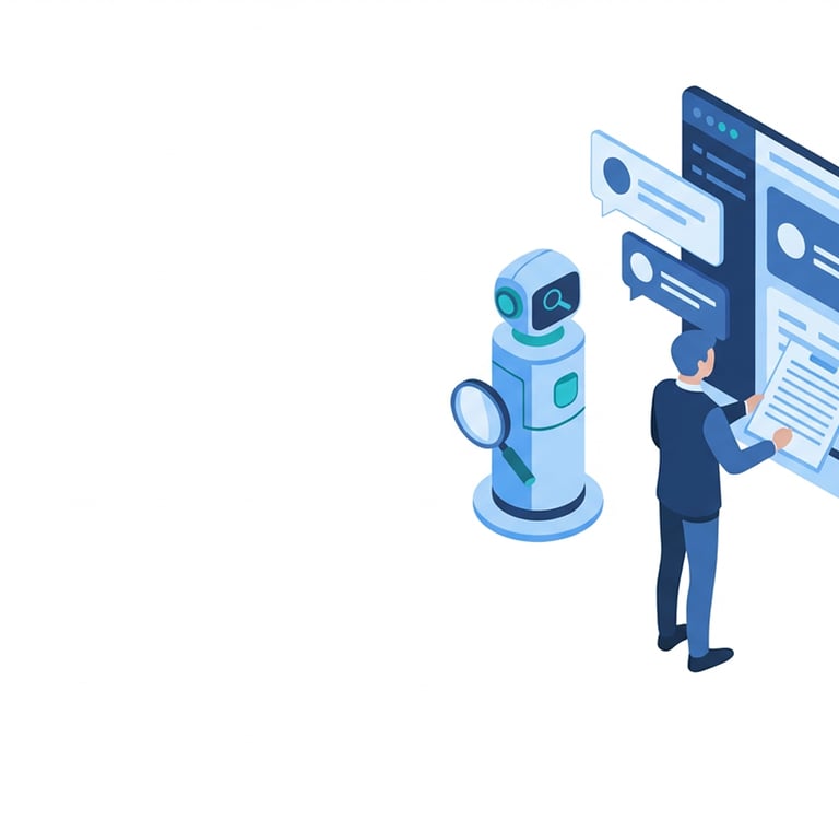 Person using a dashboard with AI help