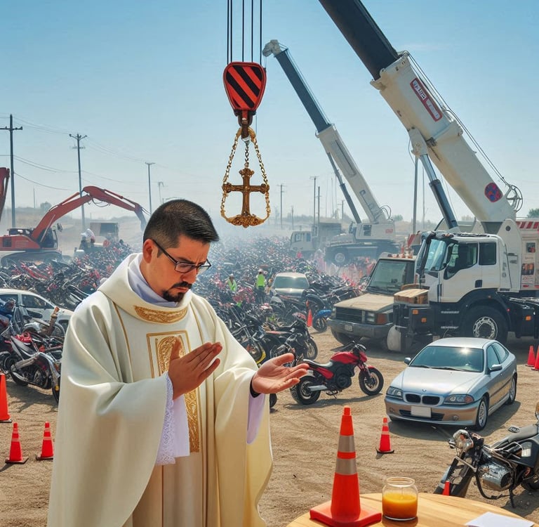a priest in a white robe and a priest in a white robe