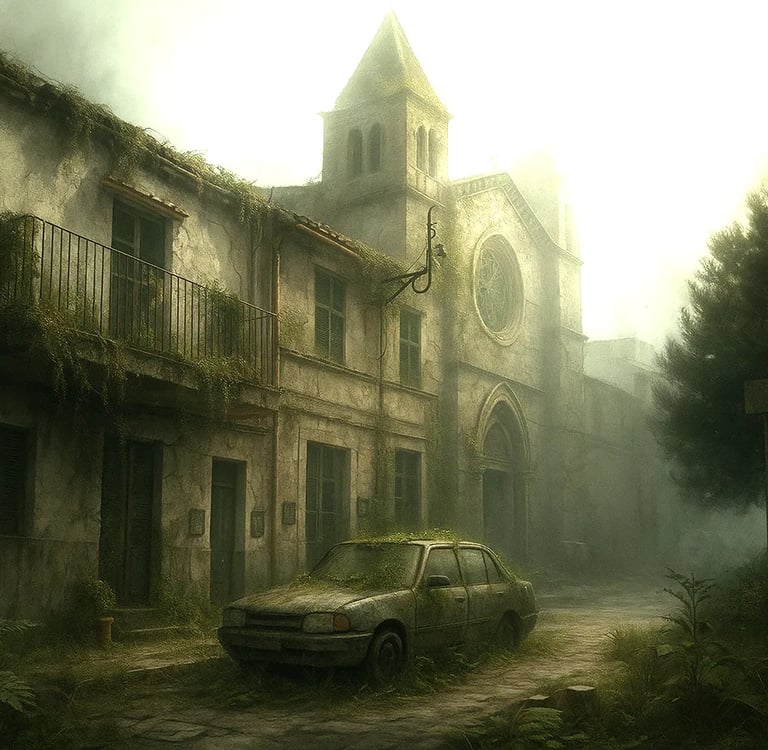 a car parked in front of a building plaza de sant jaume, Portocolom