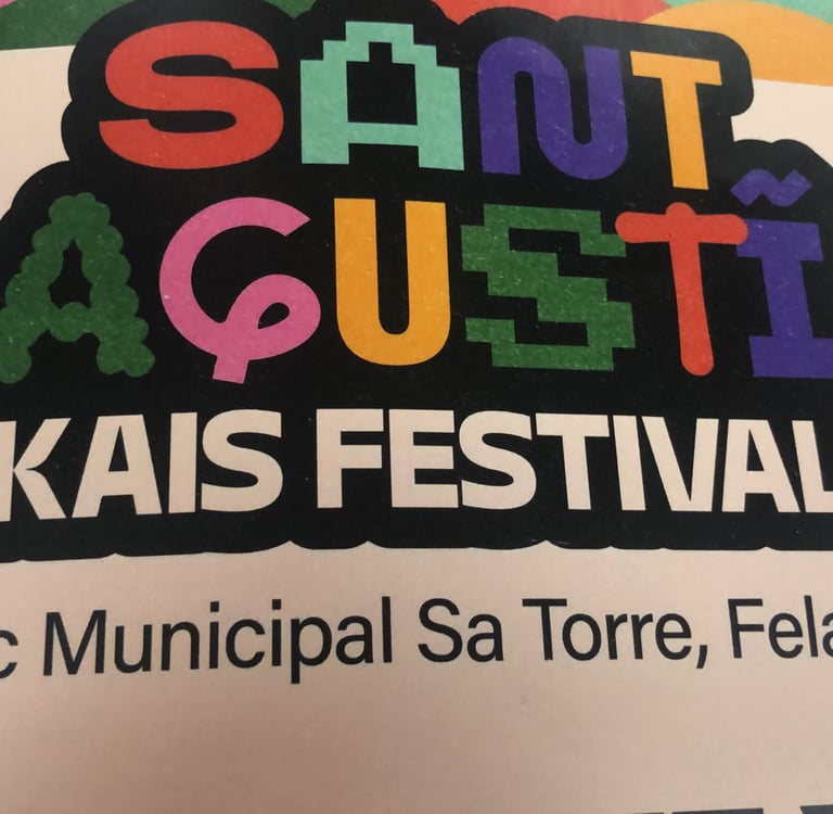 a sign that says,'shut up the sign for a festival