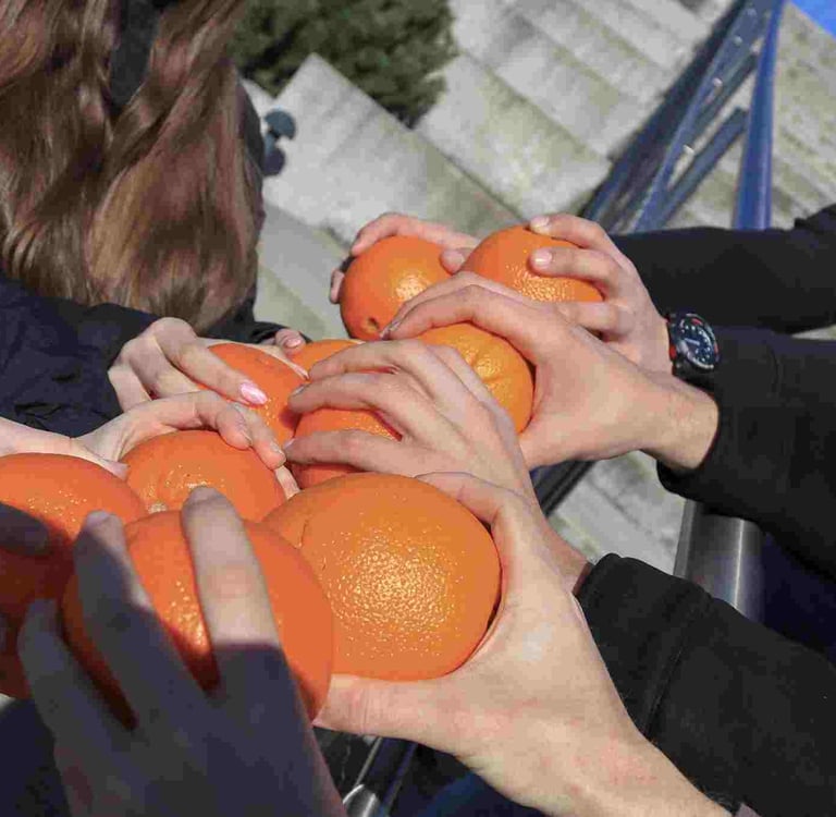 rankos laiko apelsinus