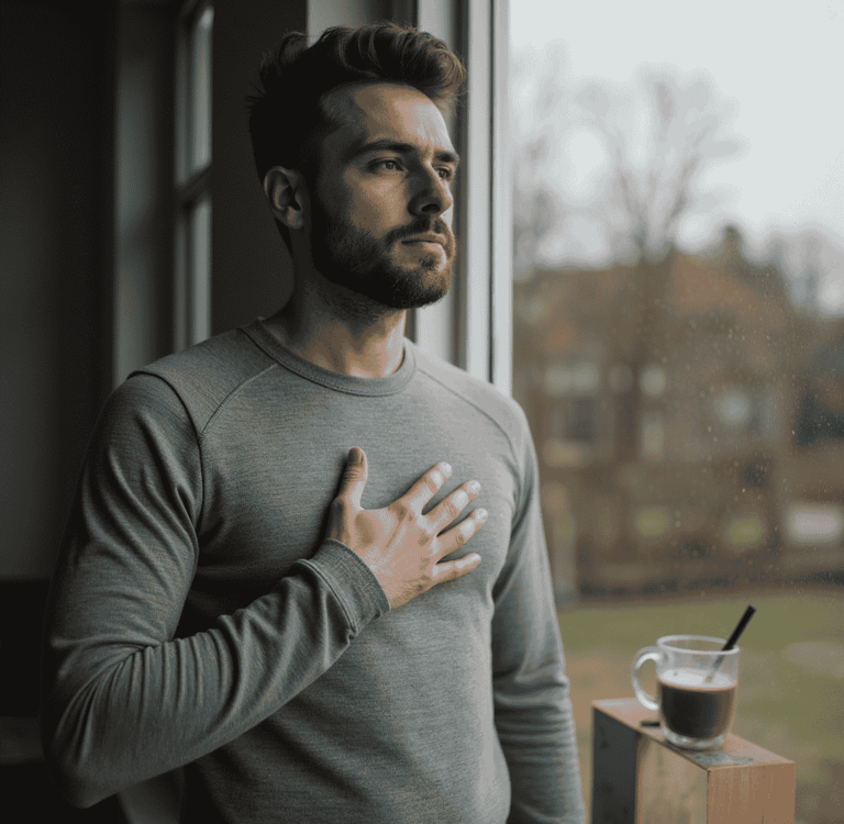 Man resetting his nervous system