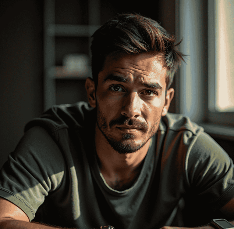 Man looking concerned