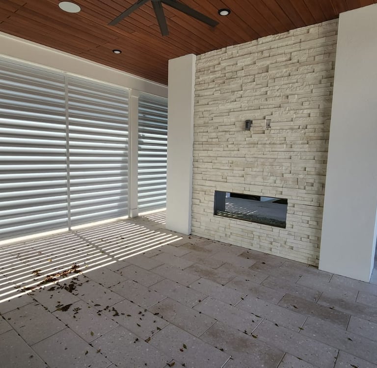 Louver wall/ Back Porch