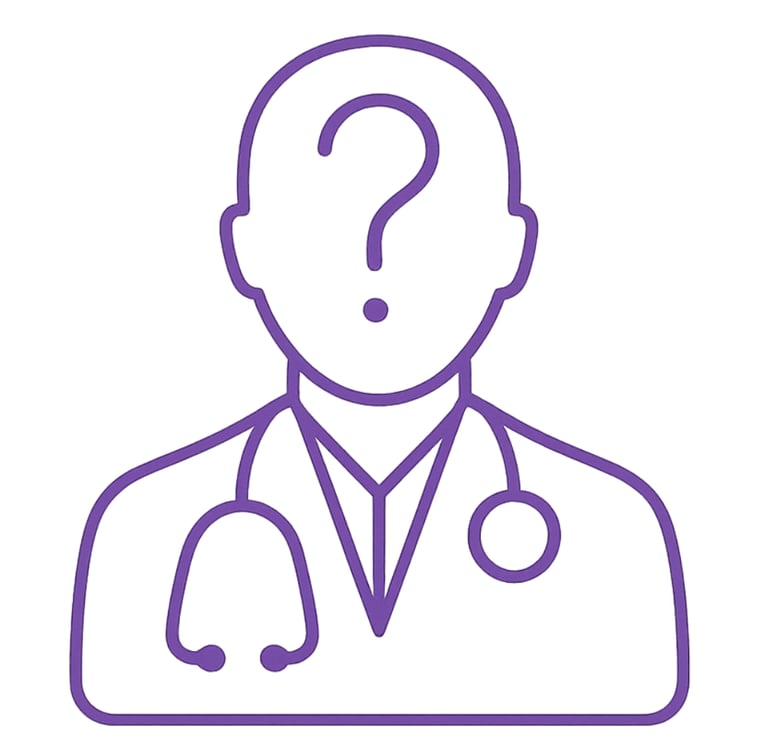 strategy diagnostic icon of stylised Dr