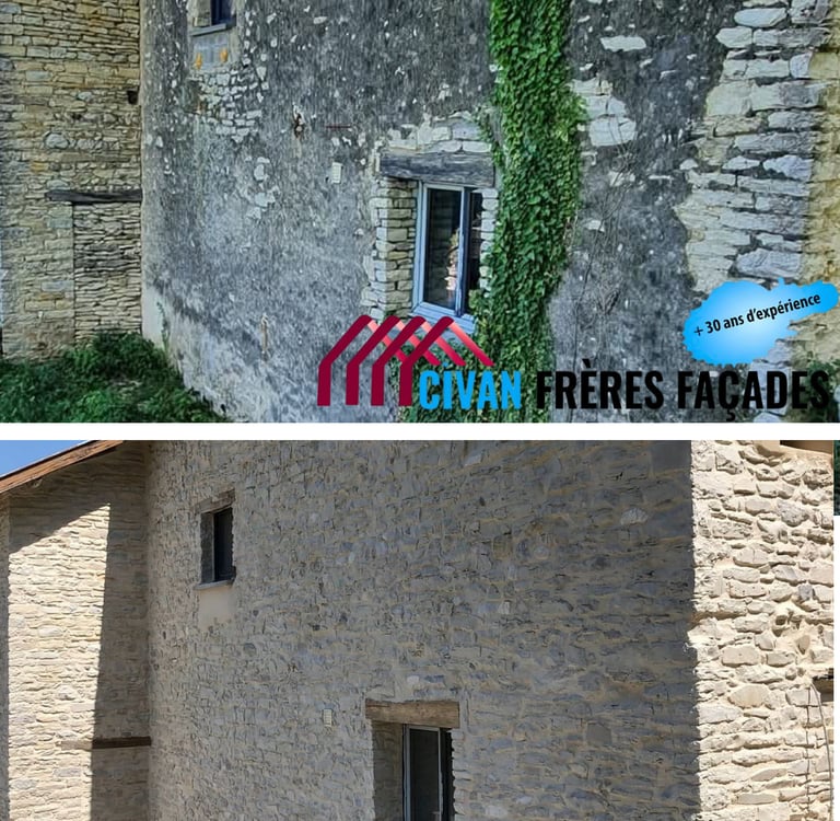 Joint de pierre réalisé par Civan Frères Façades