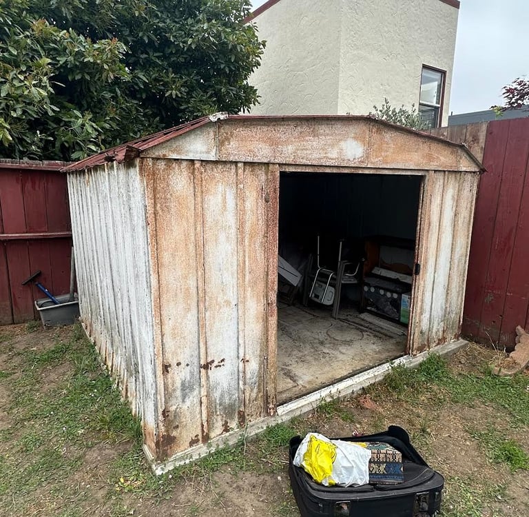 Shed demolition and removal in San Francisco 94112 & San Jose.