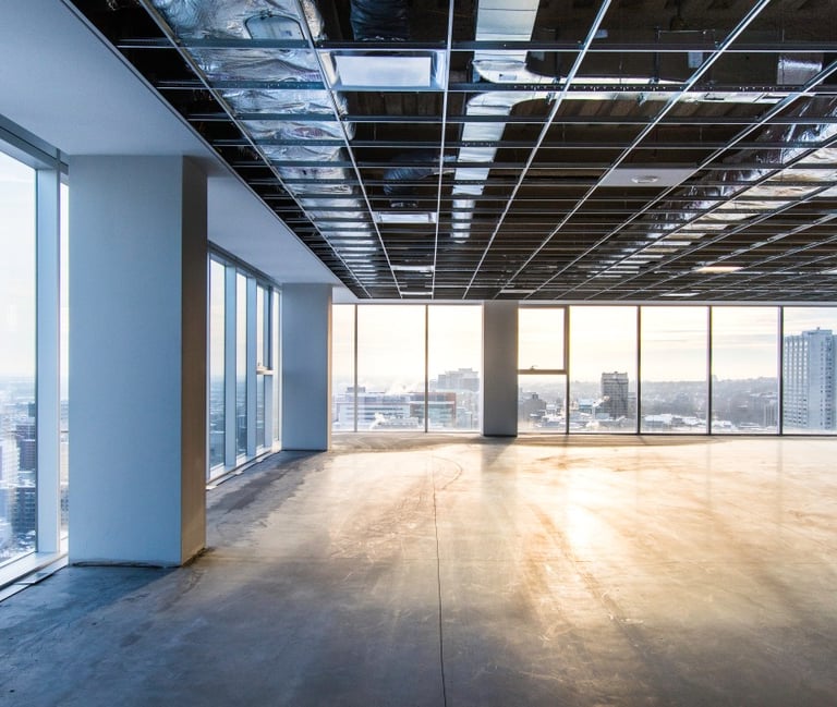 office floor after clean out