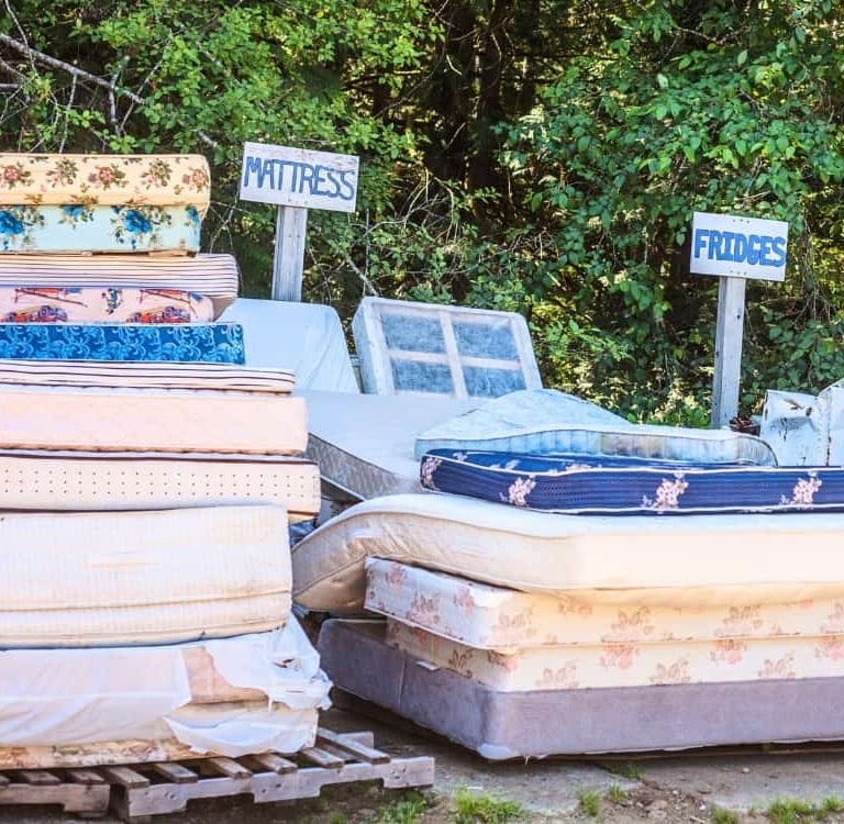abandoned mattresses