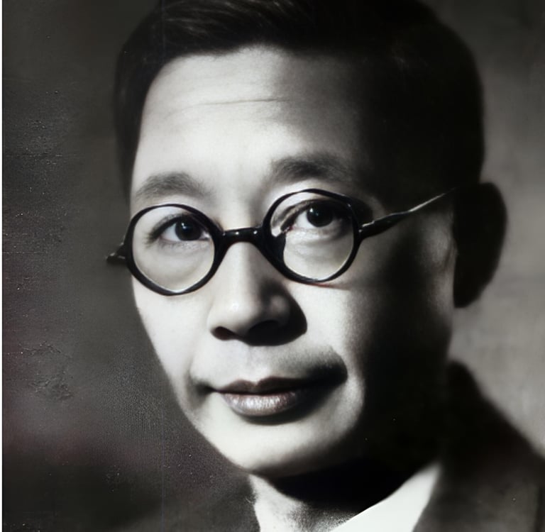 Photo of Lao She writer.