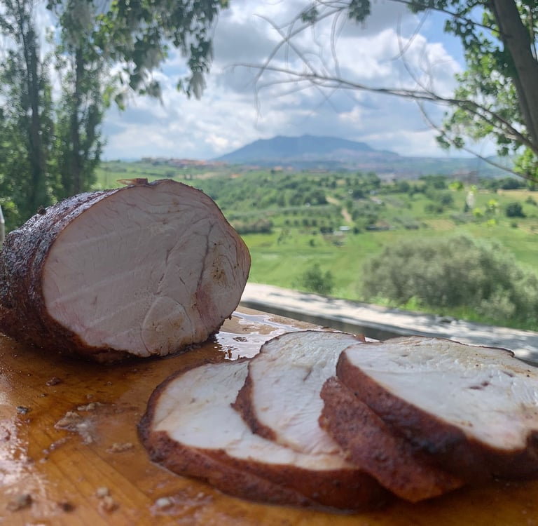 Tacchino caramellato al Jack Daniel's Affettato