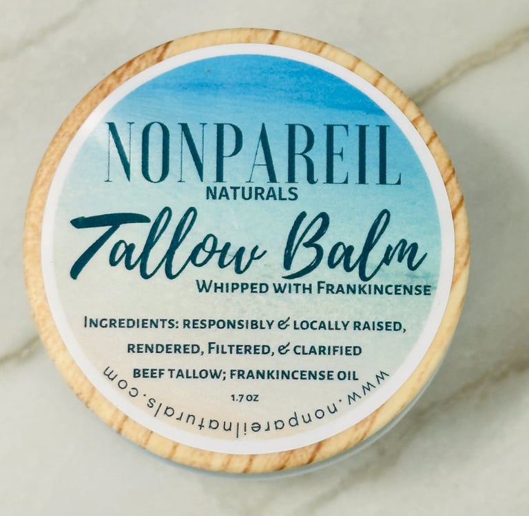 beef tallow all-natural skincare products
