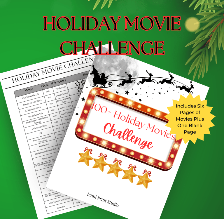 Holiday Movie Challenge Printable
