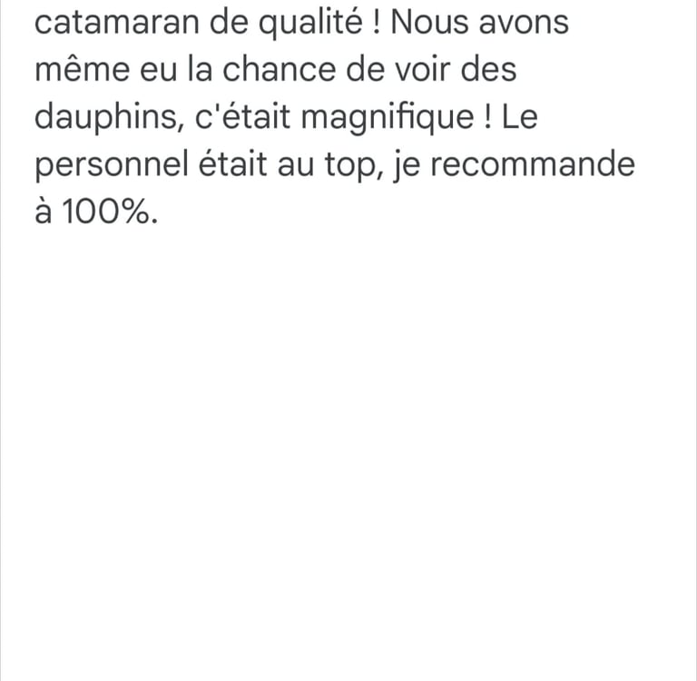 Avis d'une cliente heureuse lors d'une balade en Catamaran à Lisbonne