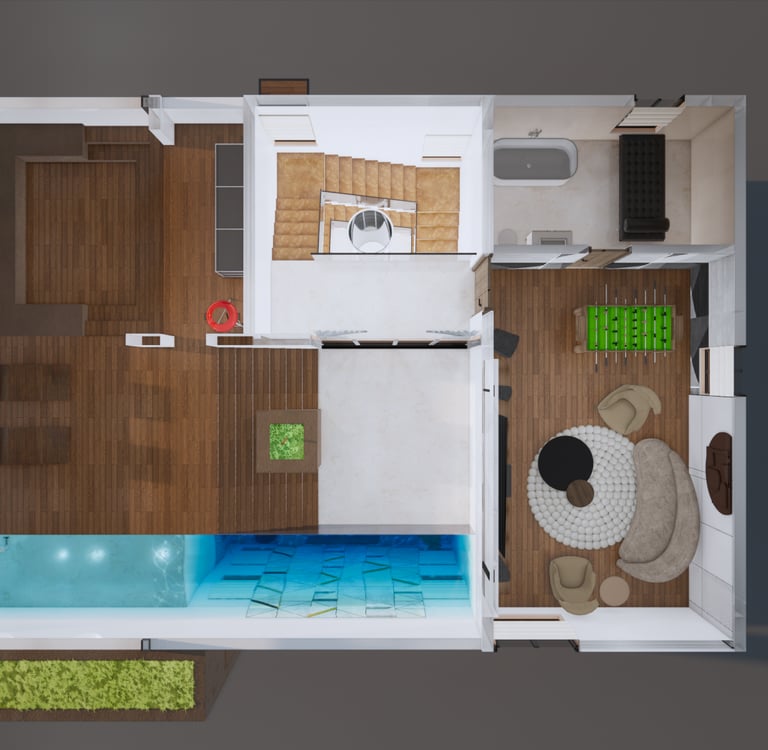 East facing villa floor plan at Fortune Hestia Sarjapur Road with modern Greek-inspired layout