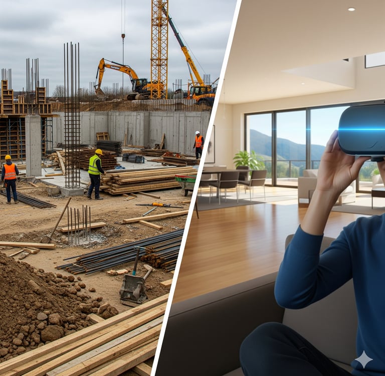 Side-by-side comparison image site mistakes vs actual design