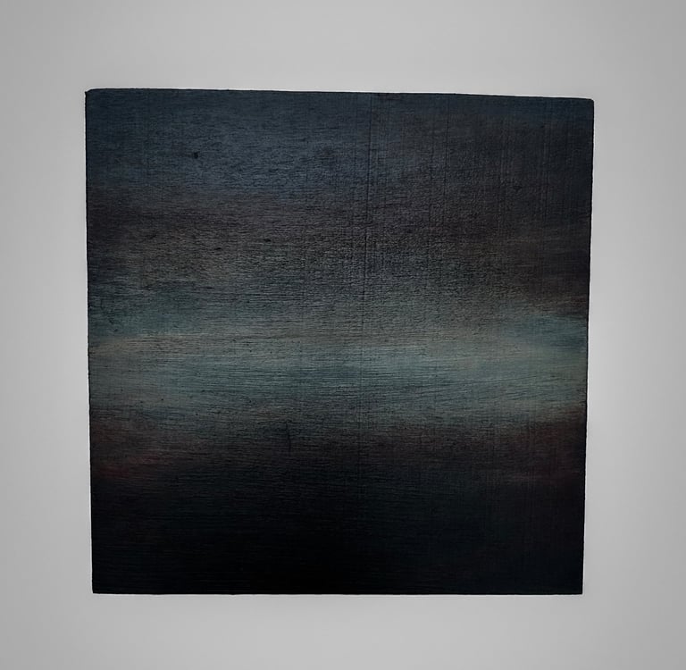 Mixed media abstract art. Landscape abstract. Laurence Moracchini Ditchling Studio.